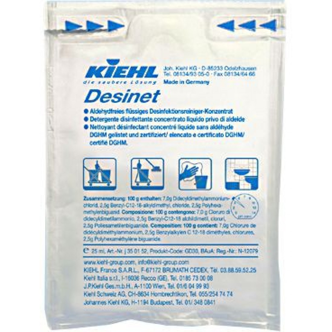 DESINET COMPACT CONC Manual -Detergent dezinfectant fara aldehide,25ml 